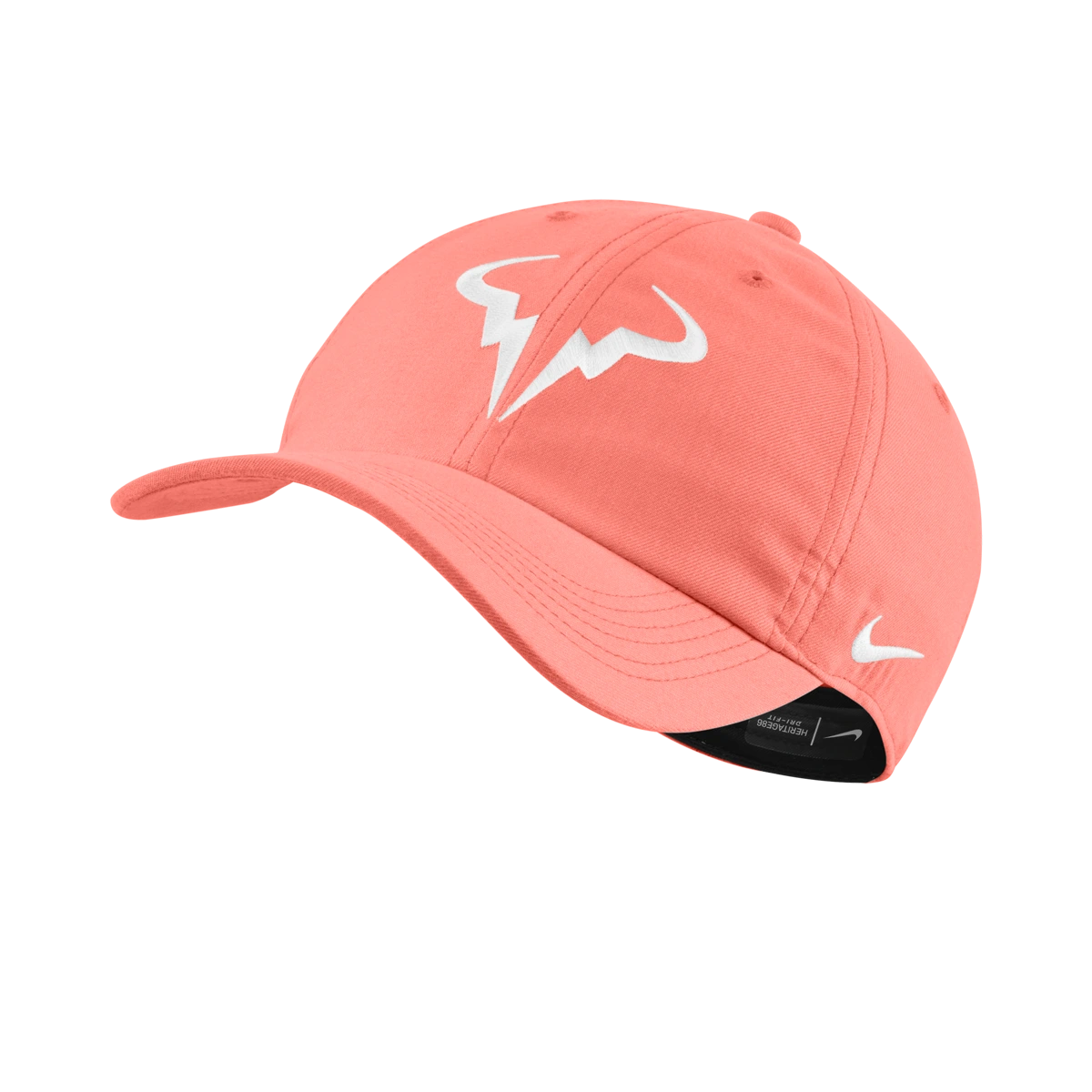 Nike AeroBill Rafa Heritage86 hat in Bright Mango w/White [850666-854] from the Spring 2021 tennis collection